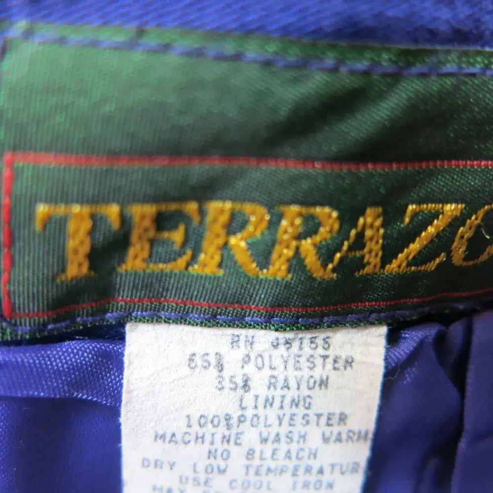 VINTAGE Terrazo Pencil Skirt Size 14 Women Polyester Preppy Academia Secretary